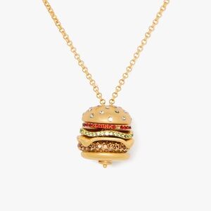 KATE SPADE Fast Food Burger Pendant Necklace